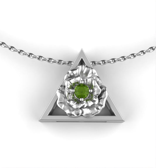 August-Triangle Symbol - Poppy Birth Flower-Peridot Birth Stone