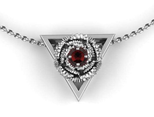 January - Triangle Symbol - Carnation Birth Flower - Garnet Birth Stone