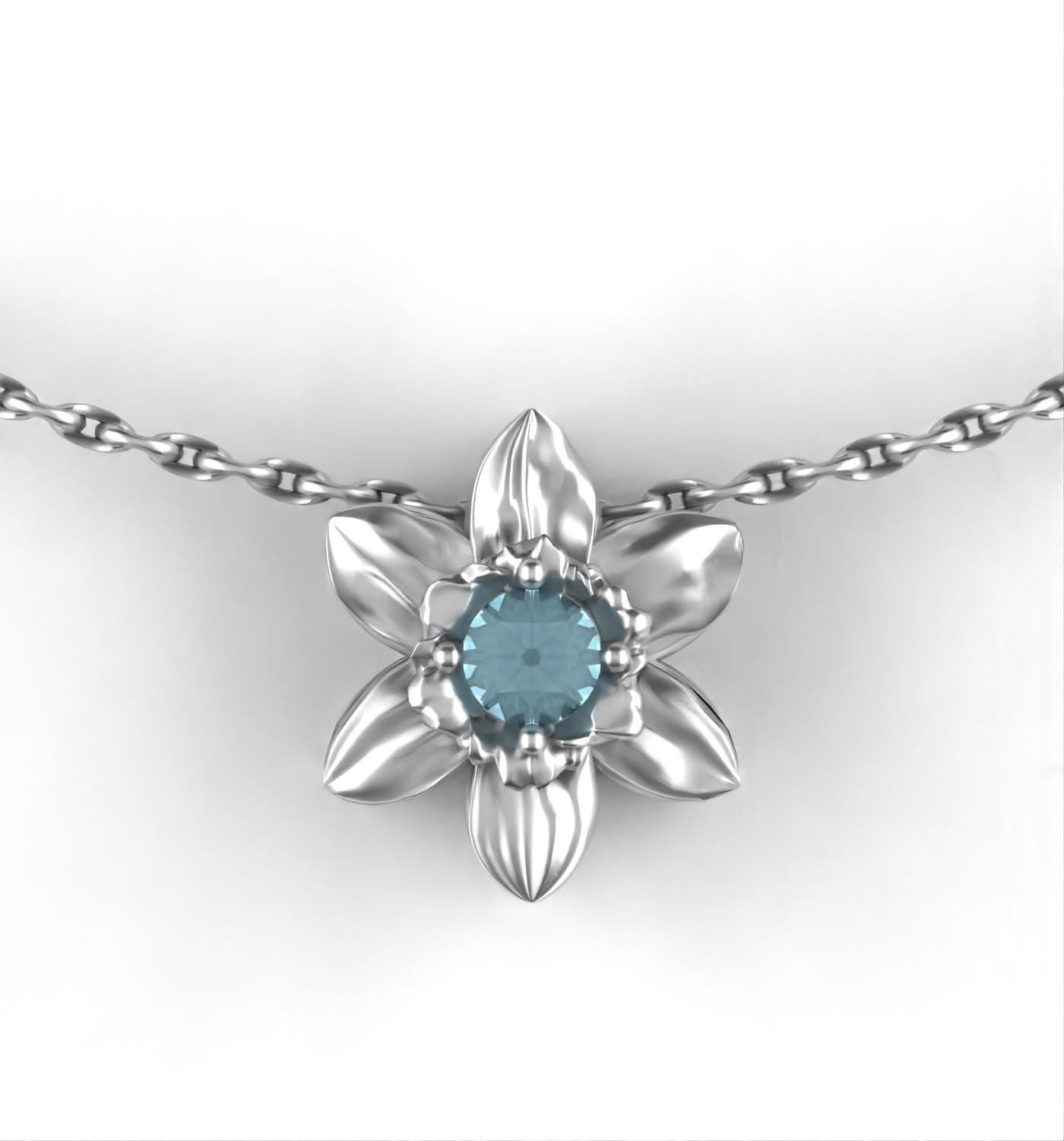 March-Daffodil Birth Flower- Aquamarine Birth Stone