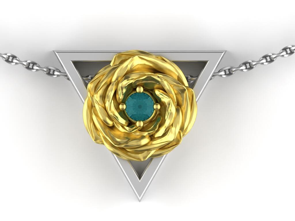 June - Triangle Symbol - Rose Birth Flower - Alexandrite Birth Stone