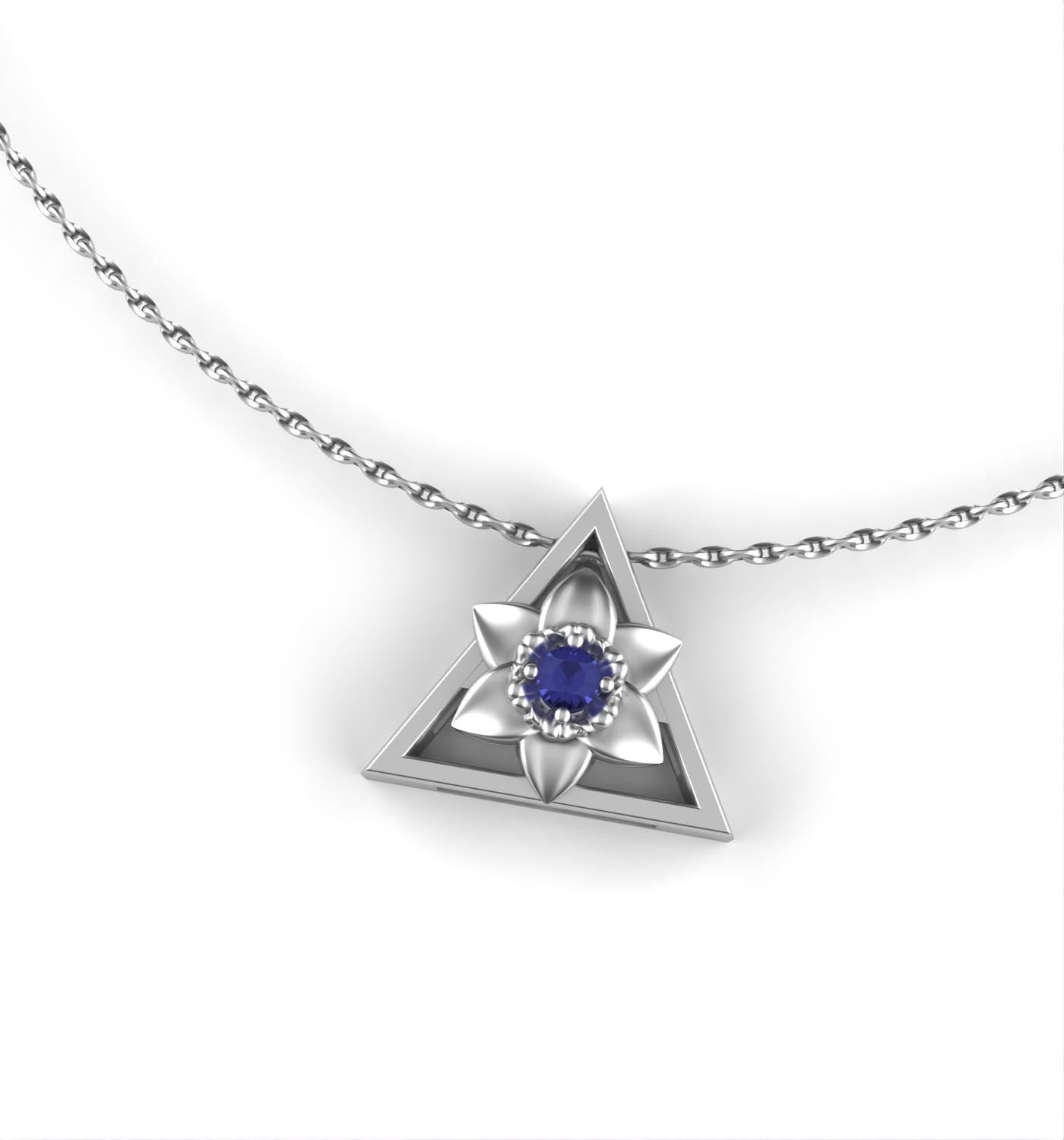 December - Triangle Symbol - Narcissus Birth Flower - Tanzanite Birthstone