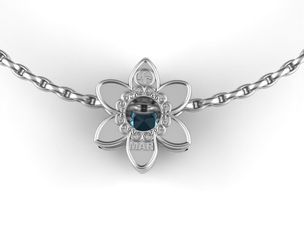 March-Daffodil Birth Flower- Aquamarine Birth Stone