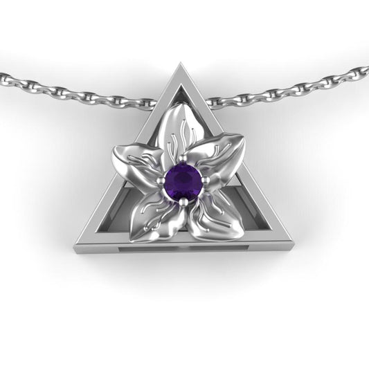 February-Triangle Symbol-Violet Birth Flower-Amethyst Birth Stone