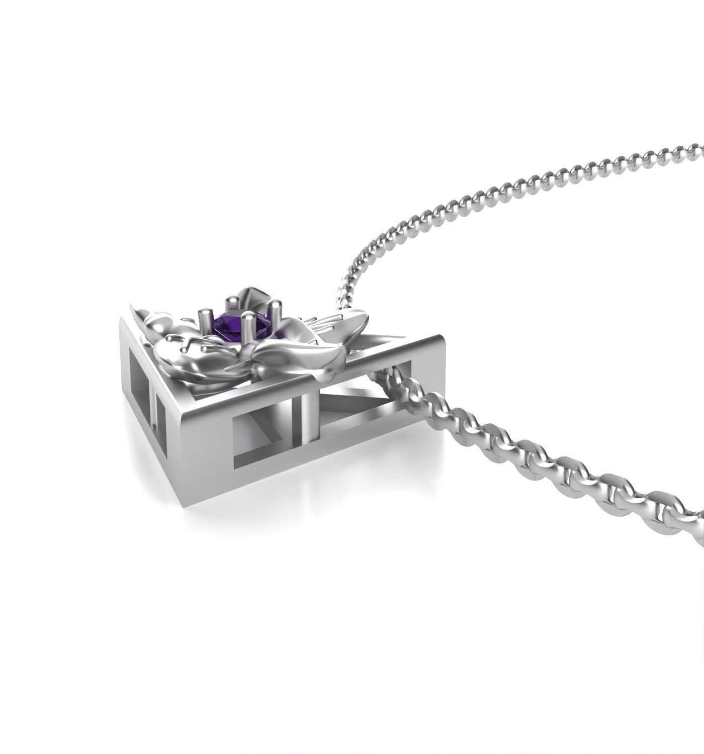 February-Triangle Symbol-Violet Birth Flower-Amethyst Birth Stone