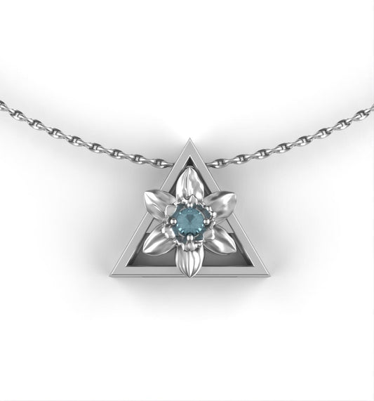 March-Triangle Symbol-Daffodil Birth Flower- Aquamarine Birth Stone