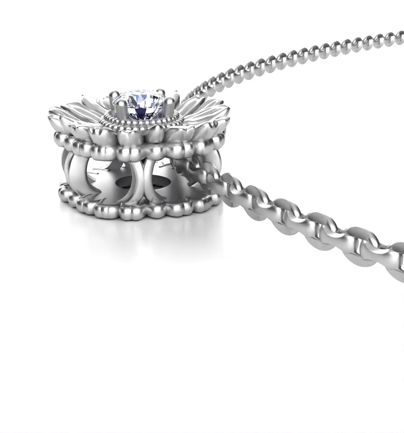 April - Daisy Birth Flower - Diamond Birth Stone