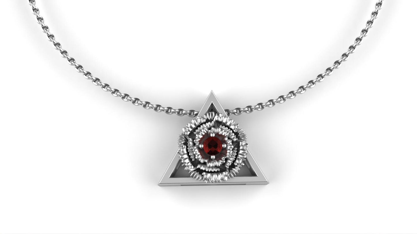 January - Triangle Symbol - Carnation Birth Flower - Garnet Birth Stone