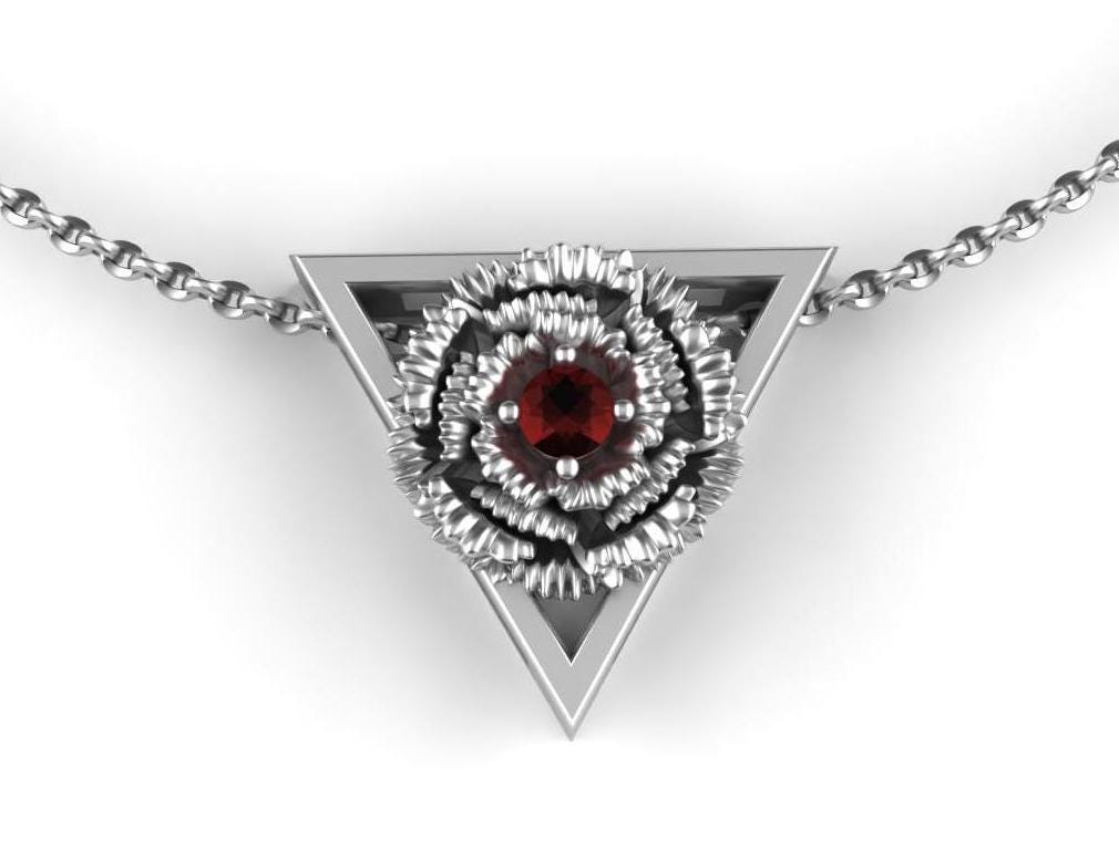 January - Triangle Symbol - Carnation Birth Flower - Garnet Birth Stone