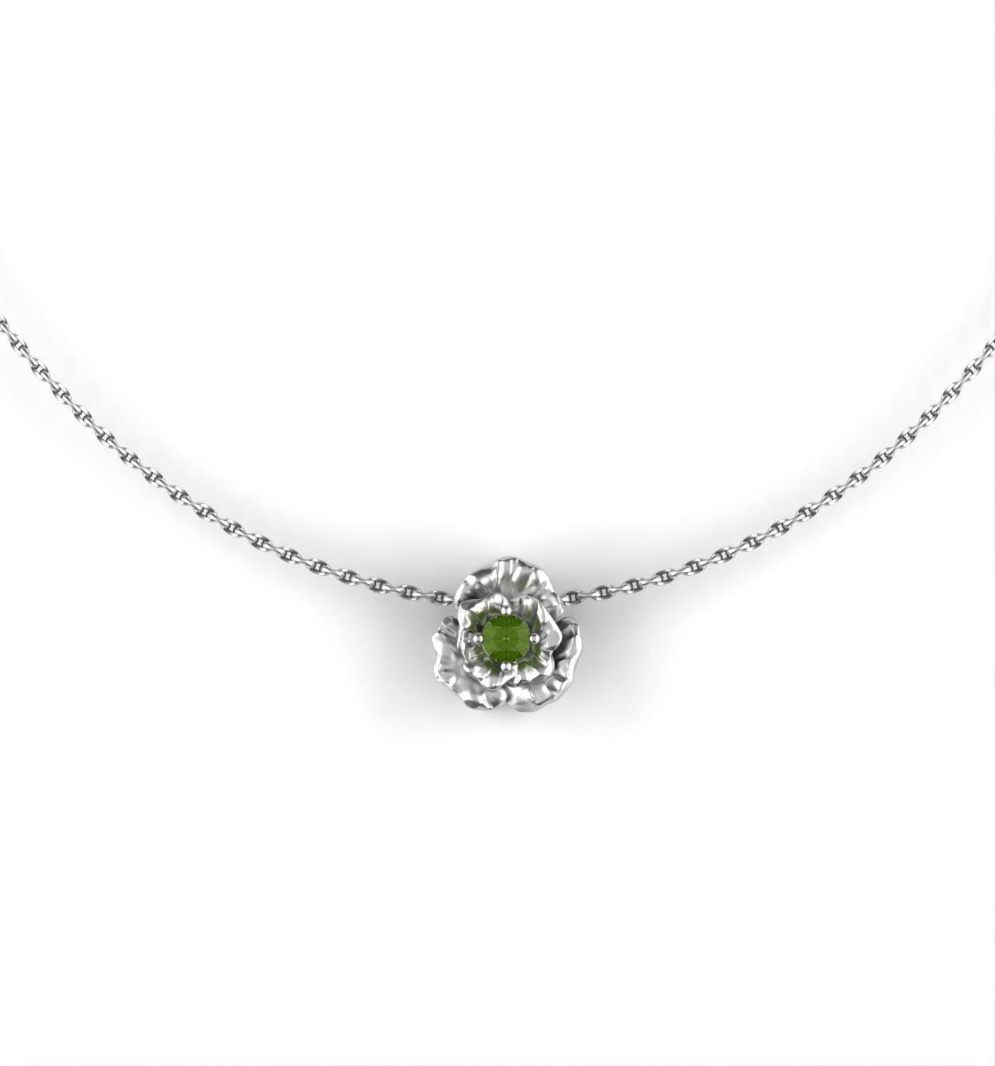 August - Poppy Birth Flower - Peridot Birth Stone