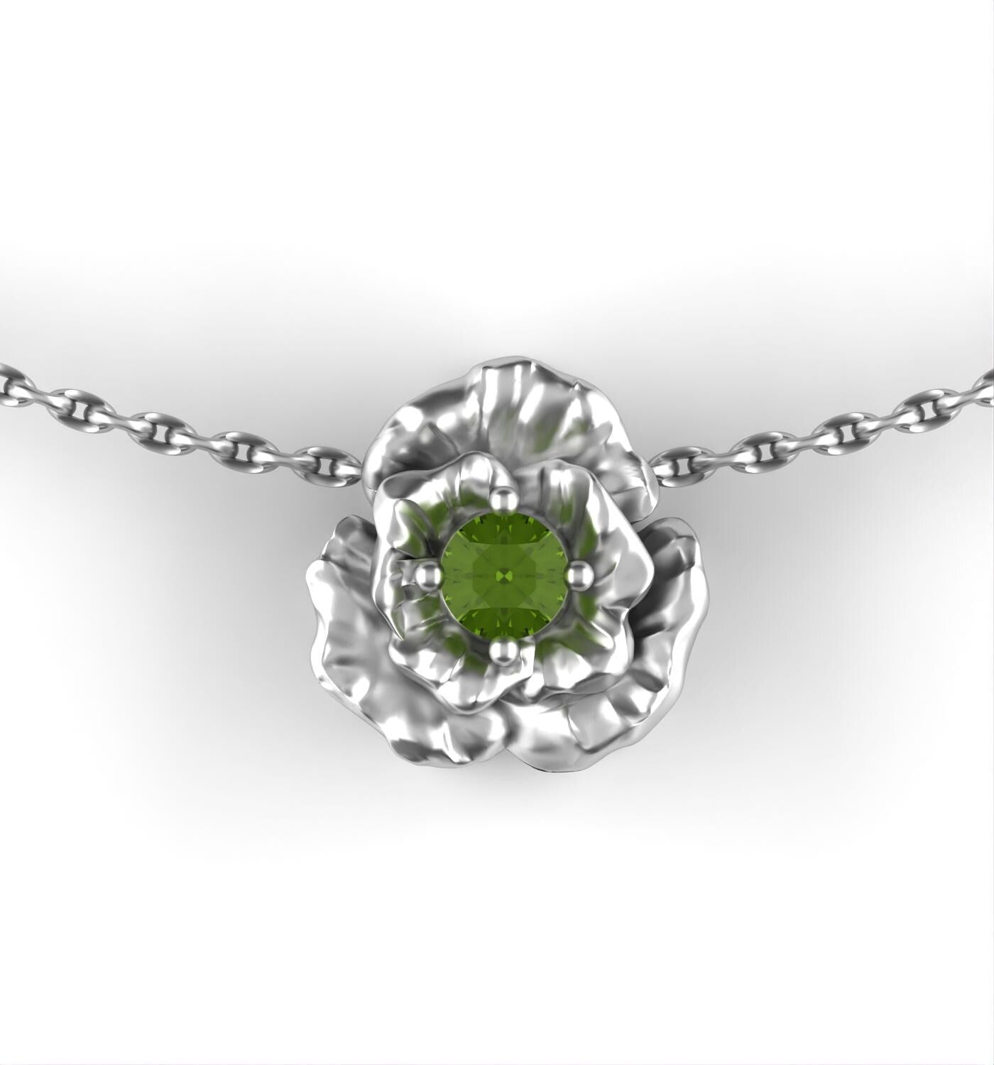 August - Poppy Birth Flower - Peridot Birth Stone