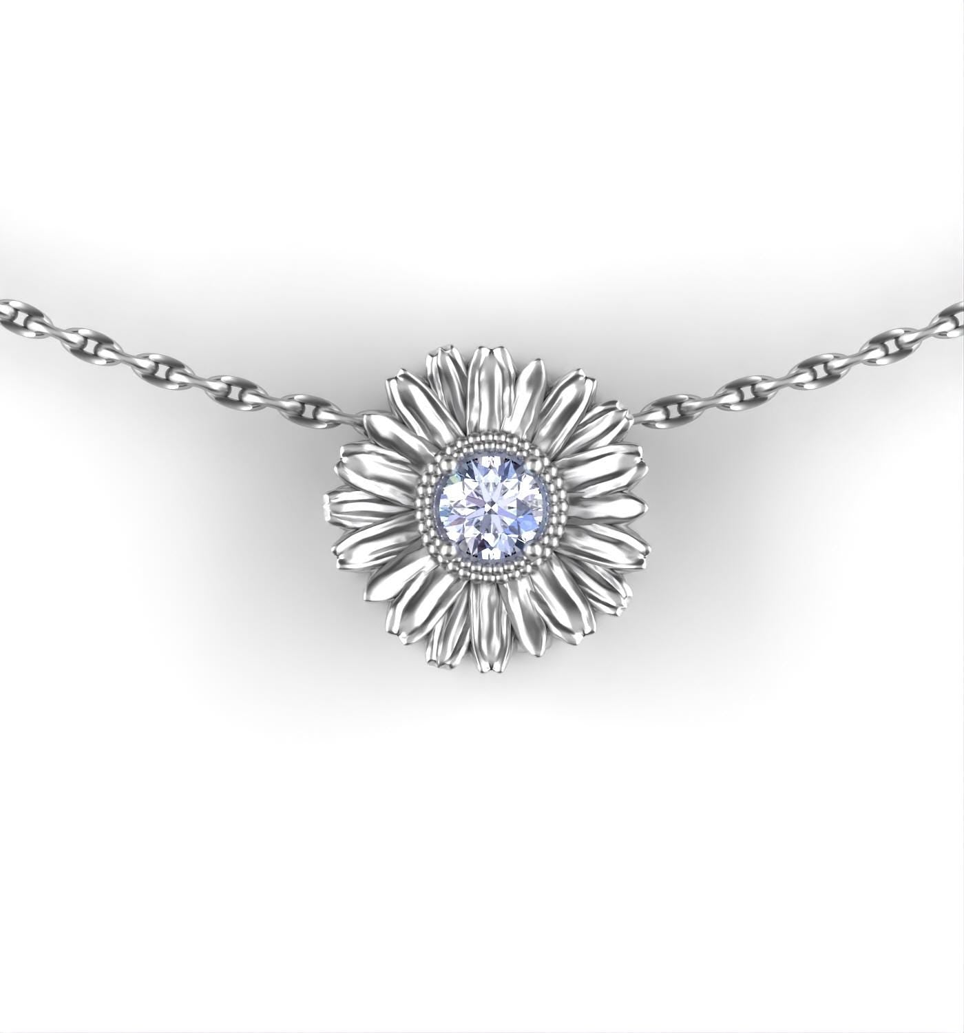 April - Daisy Birth Flower - Diamond Birth Stone