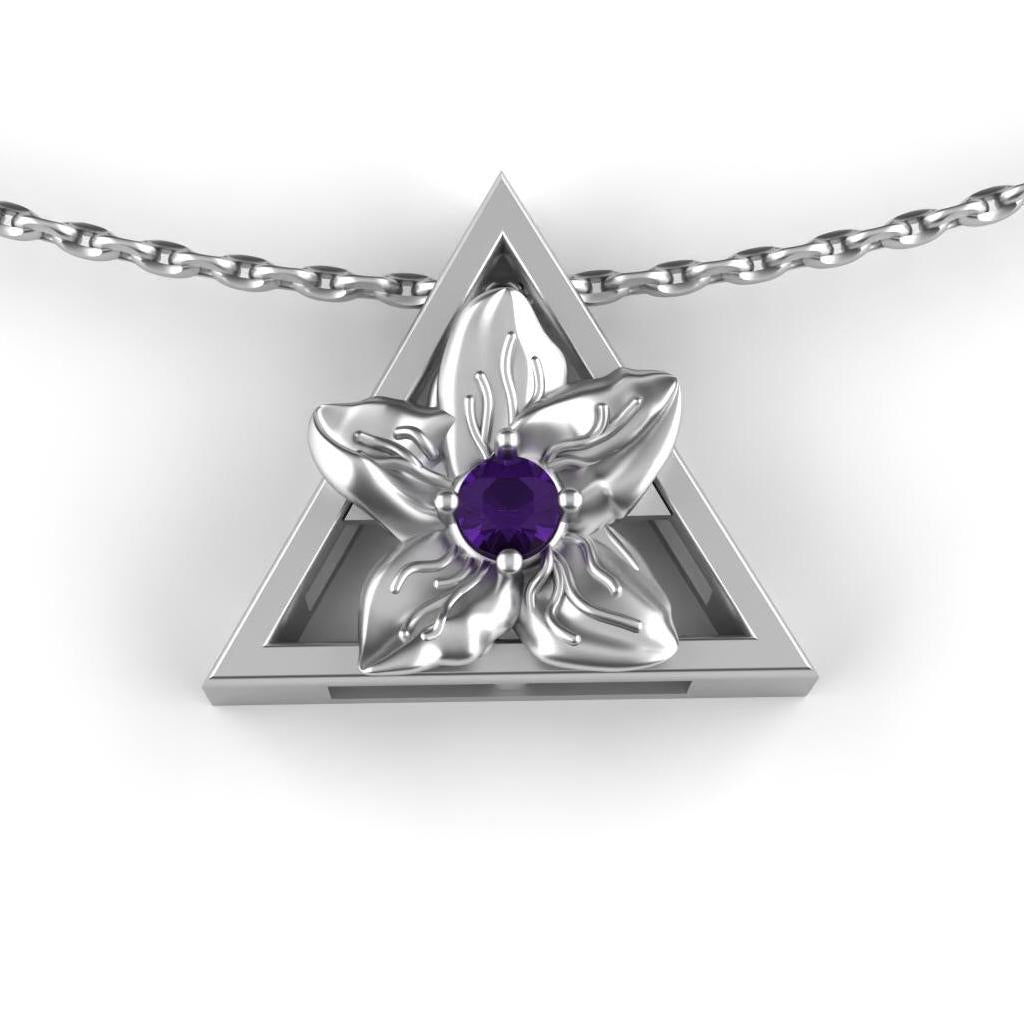 February-Triangle Symbol-Violet Birth Flower-Amethyst Birth Stone